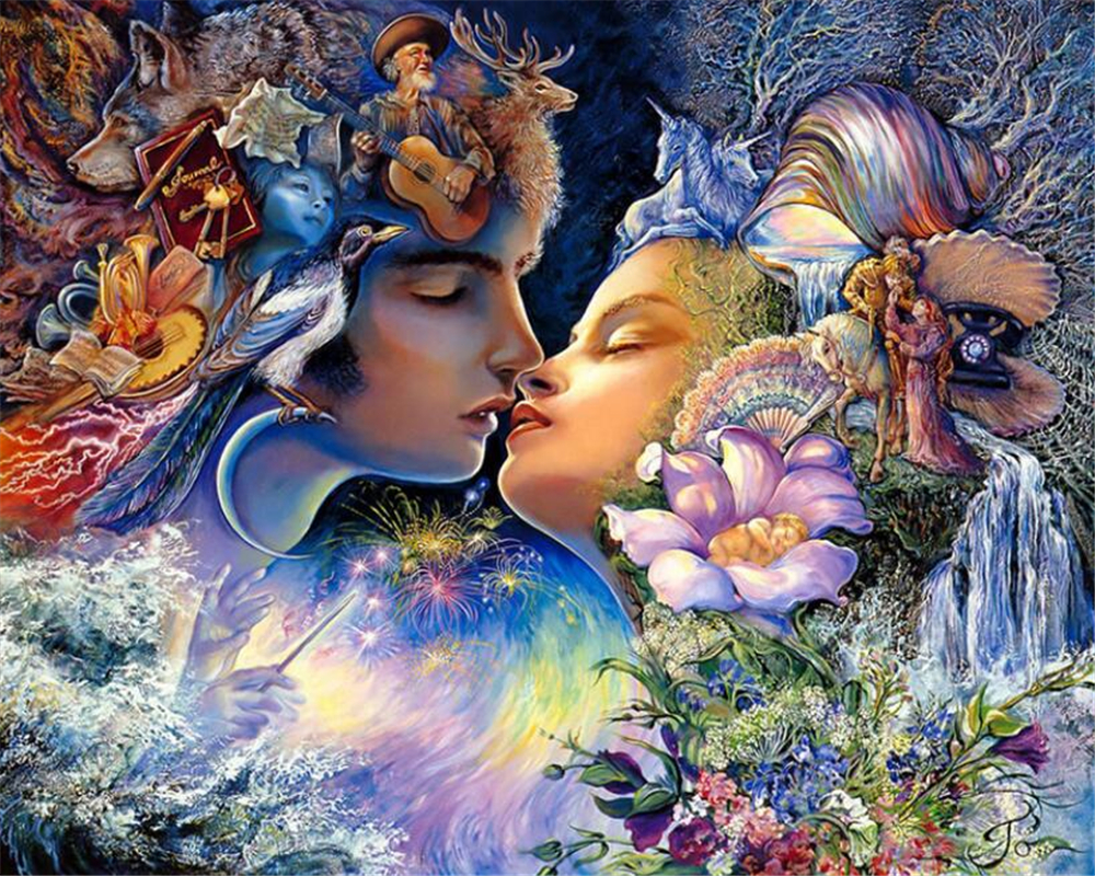 Beibehang De Gama Alta Wallpaper Estética Amor Hombres - Beautiful Paintings About Love , HD Wallpaper & Backgrounds