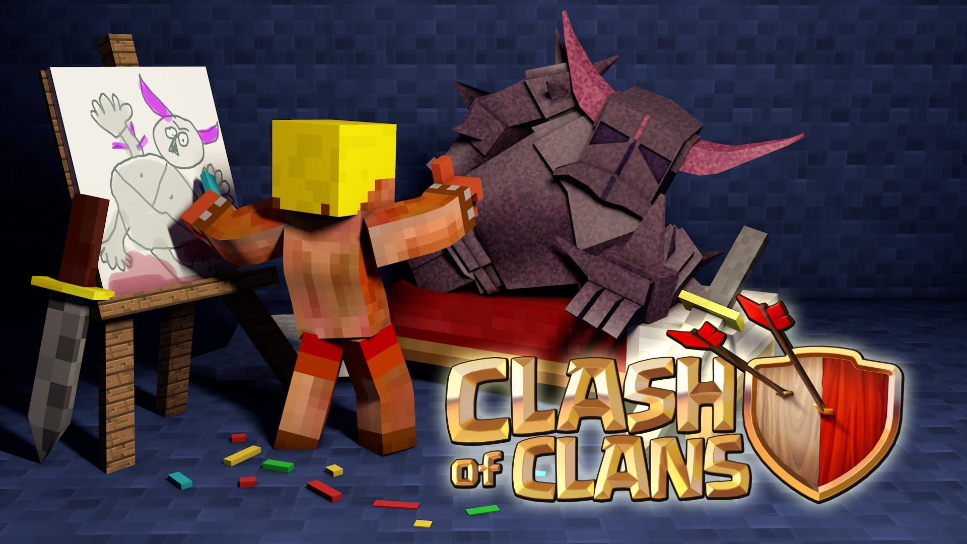 Clash Royale Wallpaper Collection - Clash Of Clans Pekka Minecraft , HD Wallpaper & Backgrounds