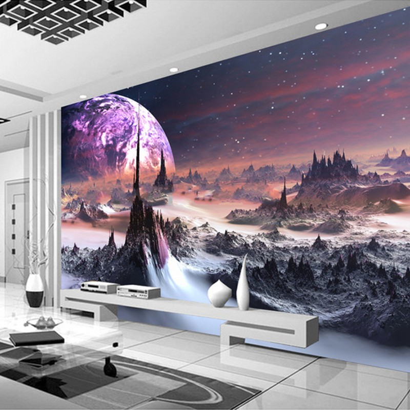 Beibehang Wallpaper 3d Universe Stars Wall Paper Large - Space 4k Ultra Hd , HD Wallpaper & Backgrounds