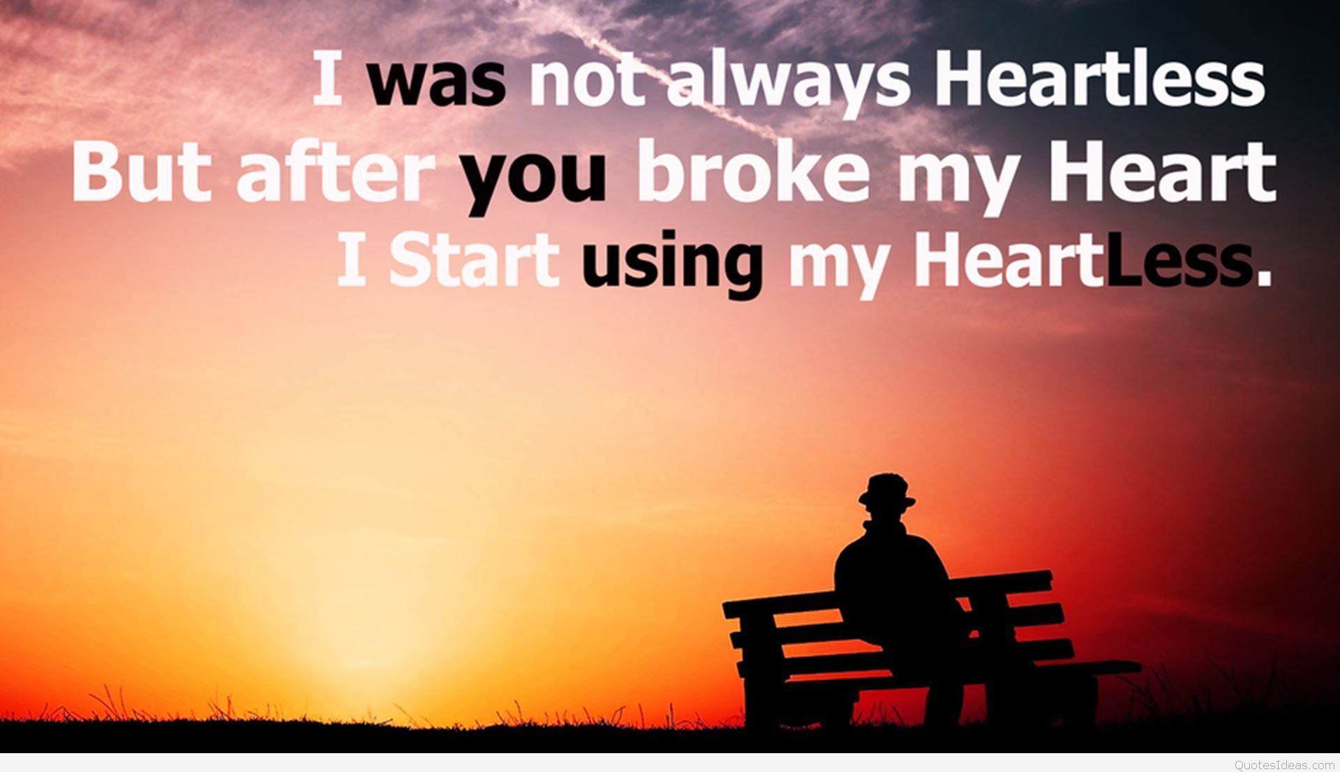 Broken Heart Quote Wallpaper Hd - Man In The Sunset , HD Wallpaper & Backgrounds