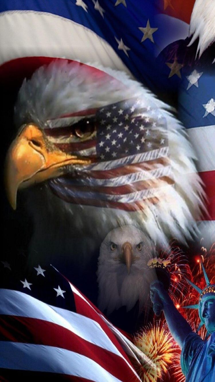 Wallpaper Of The Day - American Eagle Usa Flag , HD Wallpaper & Backgrounds