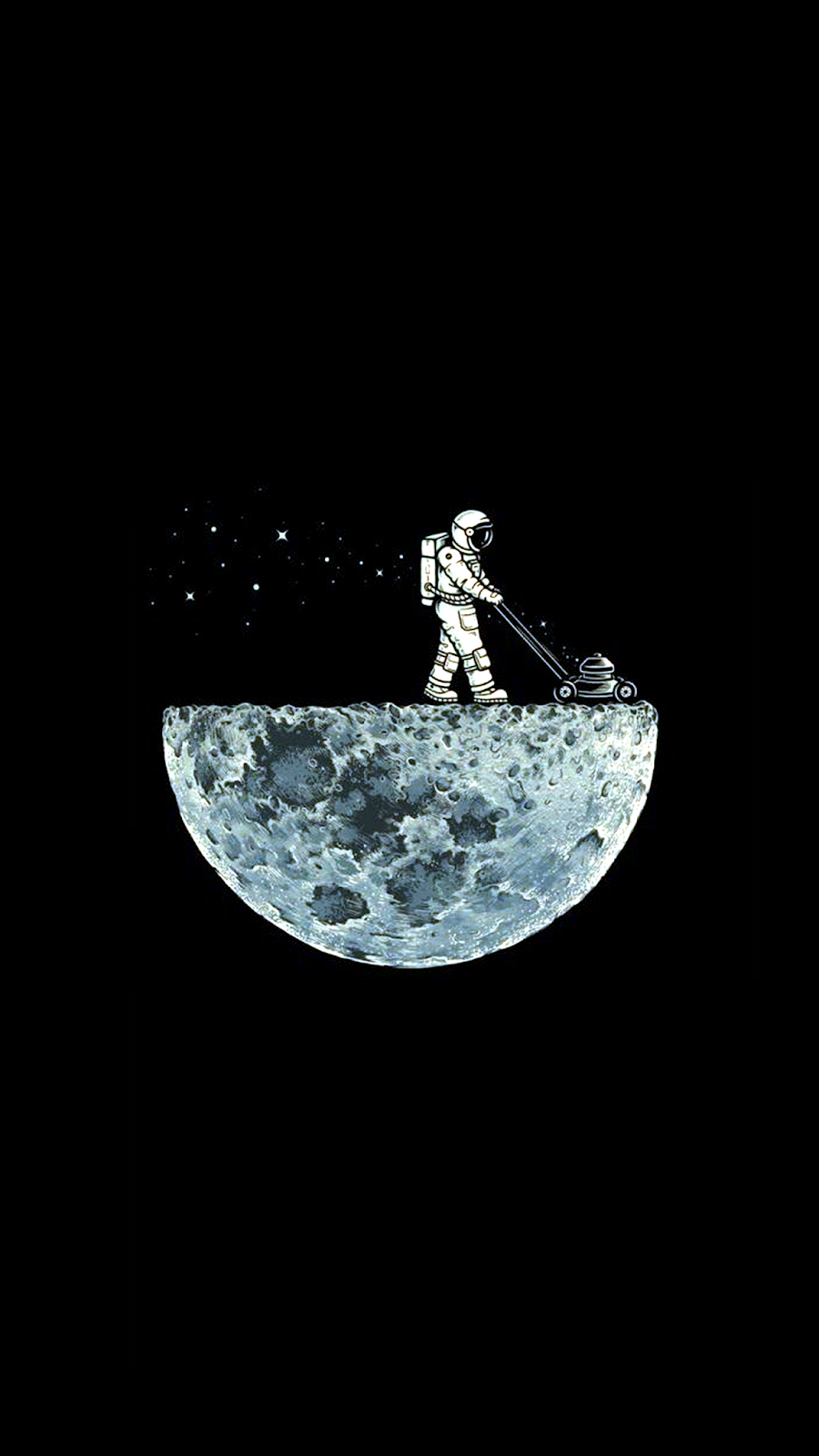 Astronaut Moon Lawnmower - Trippy Wallpaper Hd Iphone , HD Wallpaper & Backgrounds