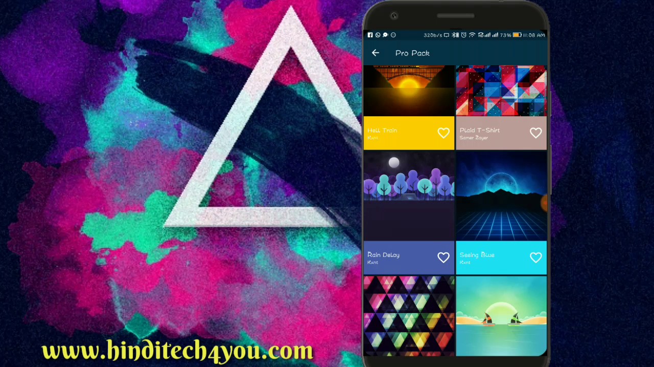 Download Premium Wallpapers😱 - Triangle Neon , HD Wallpaper & Backgrounds