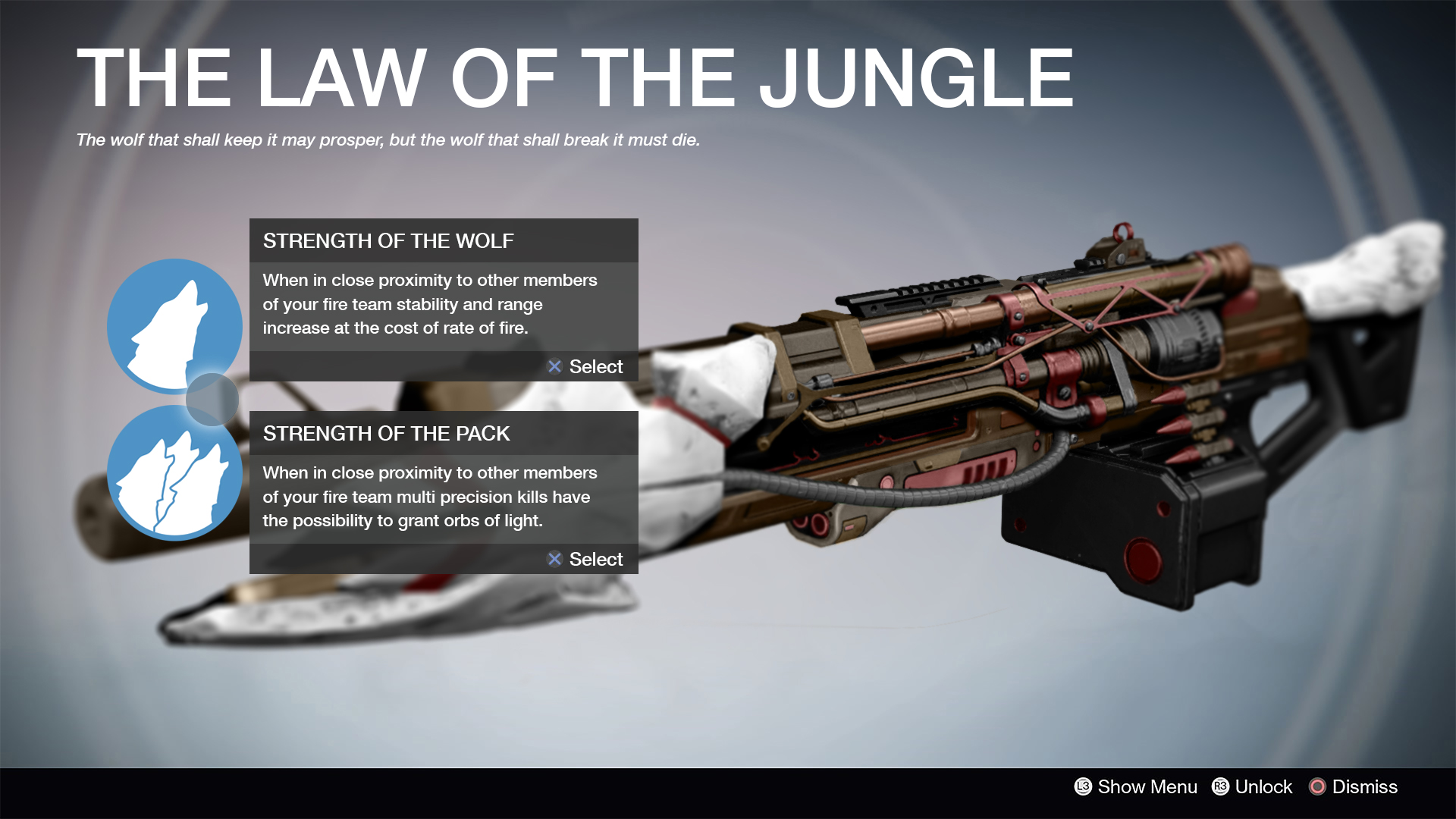 Law Of The Jungle Exotic Machine Gun - Destiny The Law Of The Jungle , HD Wallpaper & Backgrounds