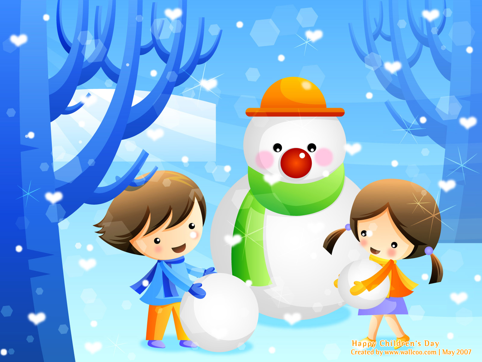 Happy Childhood Colourful Illustrations For Children's - New Year Cartoon Hd , HD Wallpaper & Backgrounds