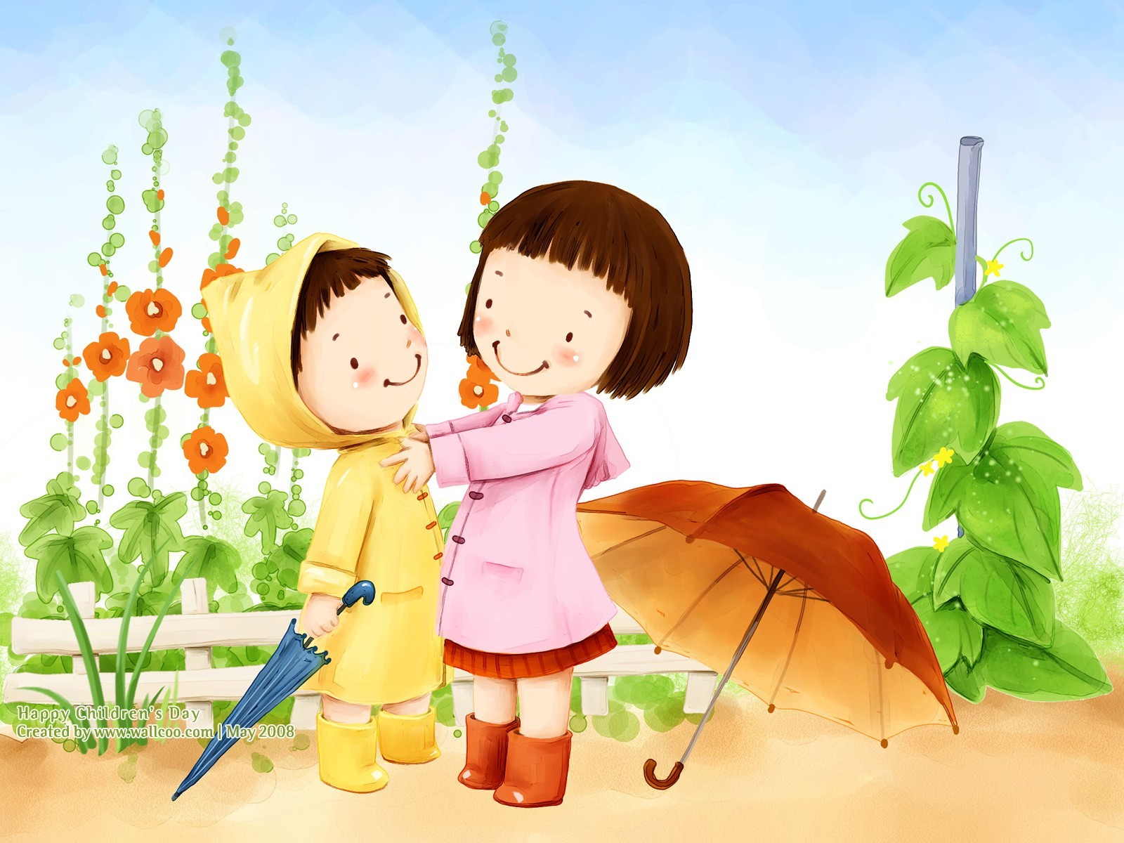 Cartoon Childrens - Childhood Memories Of Sisters , HD Wallpaper & Backgrounds