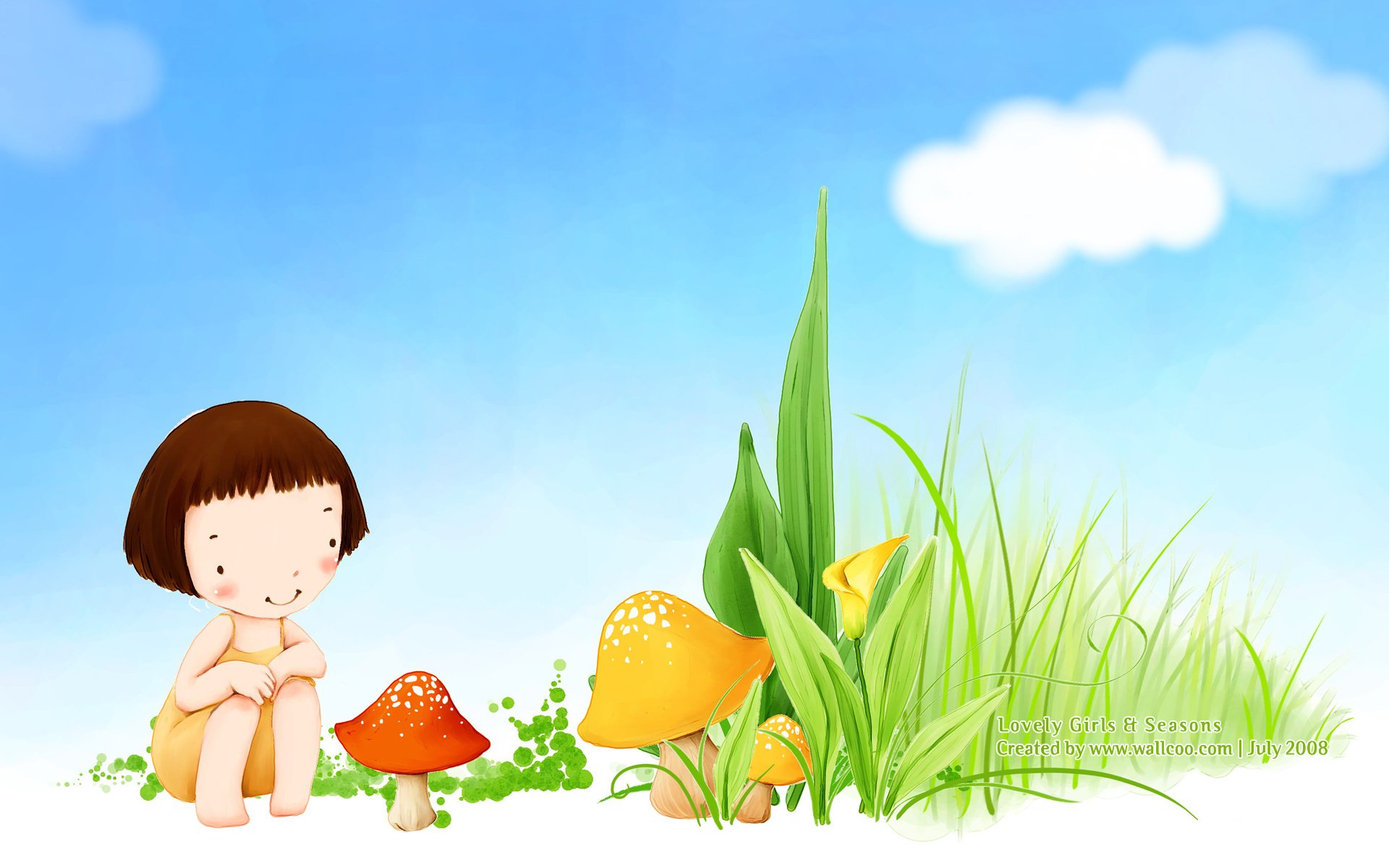 Children's Illustrations - Cartoon Girl , HD Wallpaper & Backgrounds