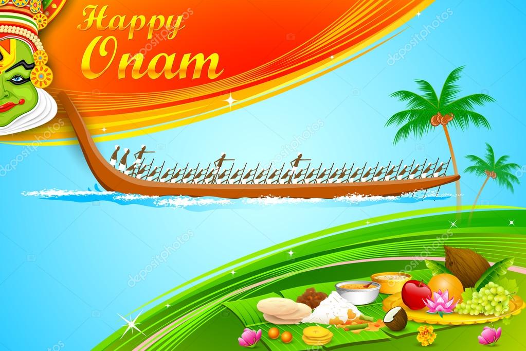 Onam Wallpaper Stock Vector - Thiruvonam 2017 , HD Wallpaper & Backgrounds