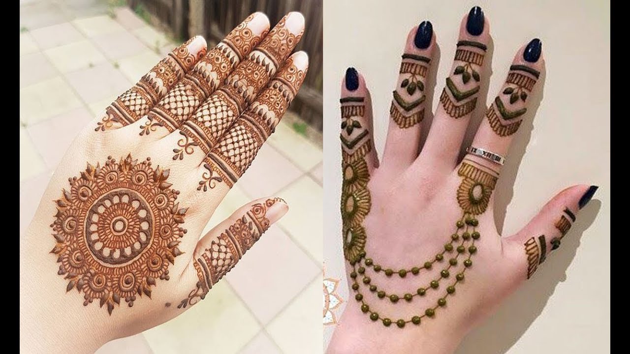 easy full back hand mehndi designs