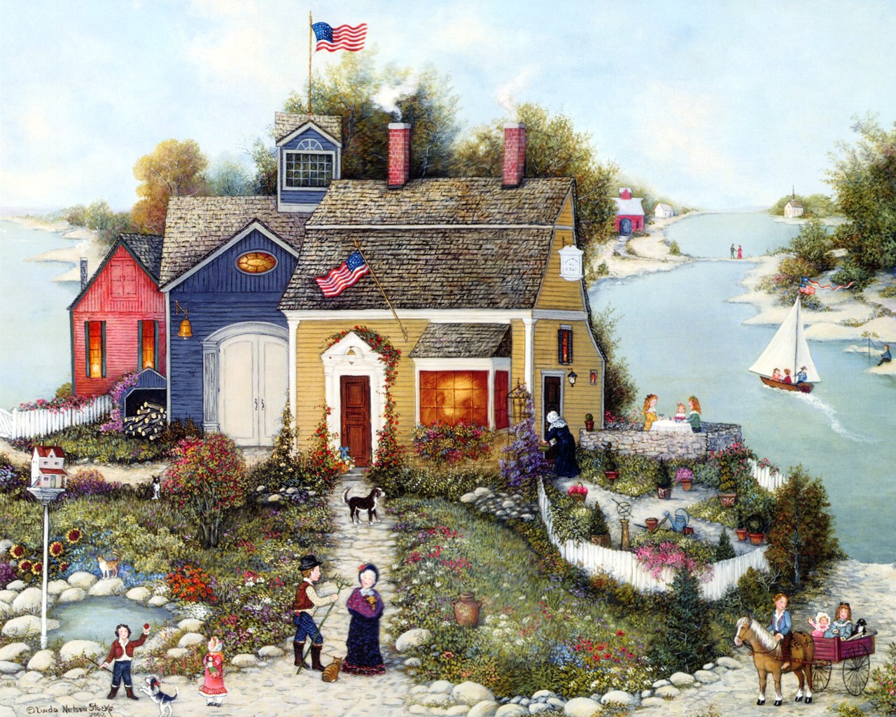 American Folk Art - American House Painting , HD Wallpaper & Backgrounds