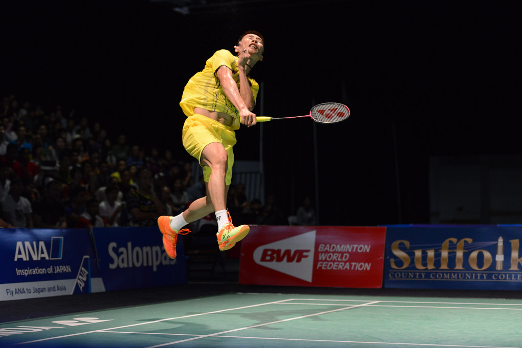 Lee Chong Wei Jump Smash Tags - Kento Momota Purple League , HD Wallpaper & Backgrounds