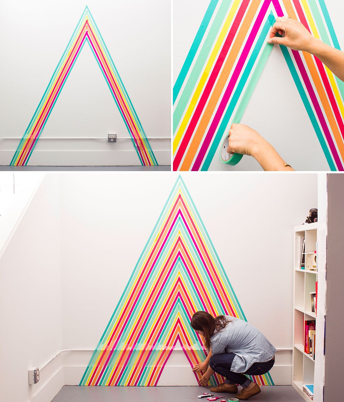 Learn How To Diy Washi Tape Wallpaper With This Tutorial - Decorate Wall With Washi Tape , HD Wallpaper & Backgrounds