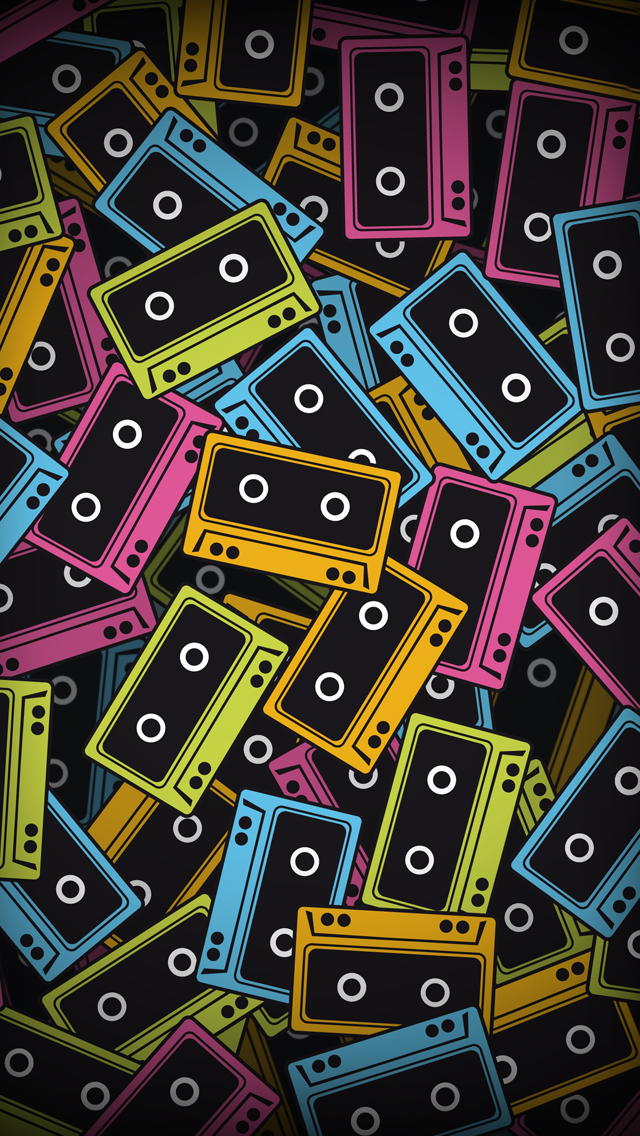 Audio Cassette Tape Wallpaper Royalty Free Vector Image - Estampas De Camisas Neon , HD Wallpaper & Backgrounds