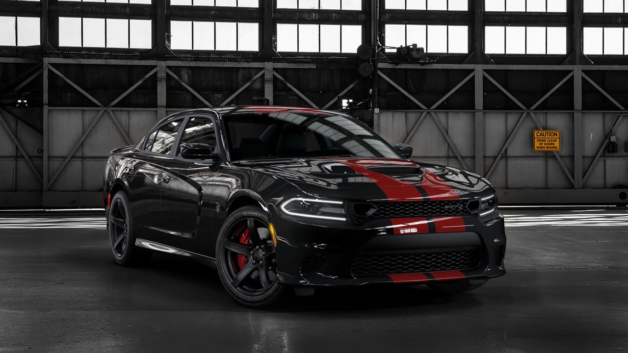 2019 Dodge Charger Srt Hellcat Front Three-quarter - Dodge Charger Hellcat 2019 Black , HD Wallpaper & Backgrounds