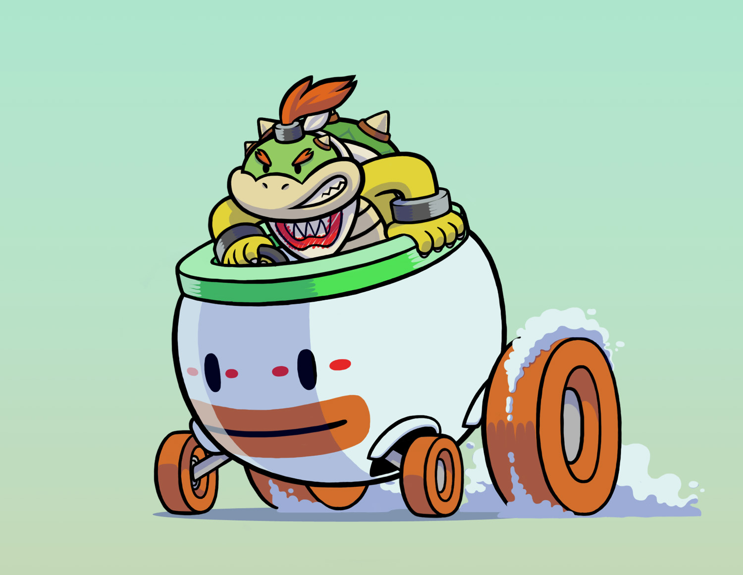 Imagemy Concept For Bowser Jr - Mario Kart 8 Koopa Clown , HD Wallpaper & Backgrounds