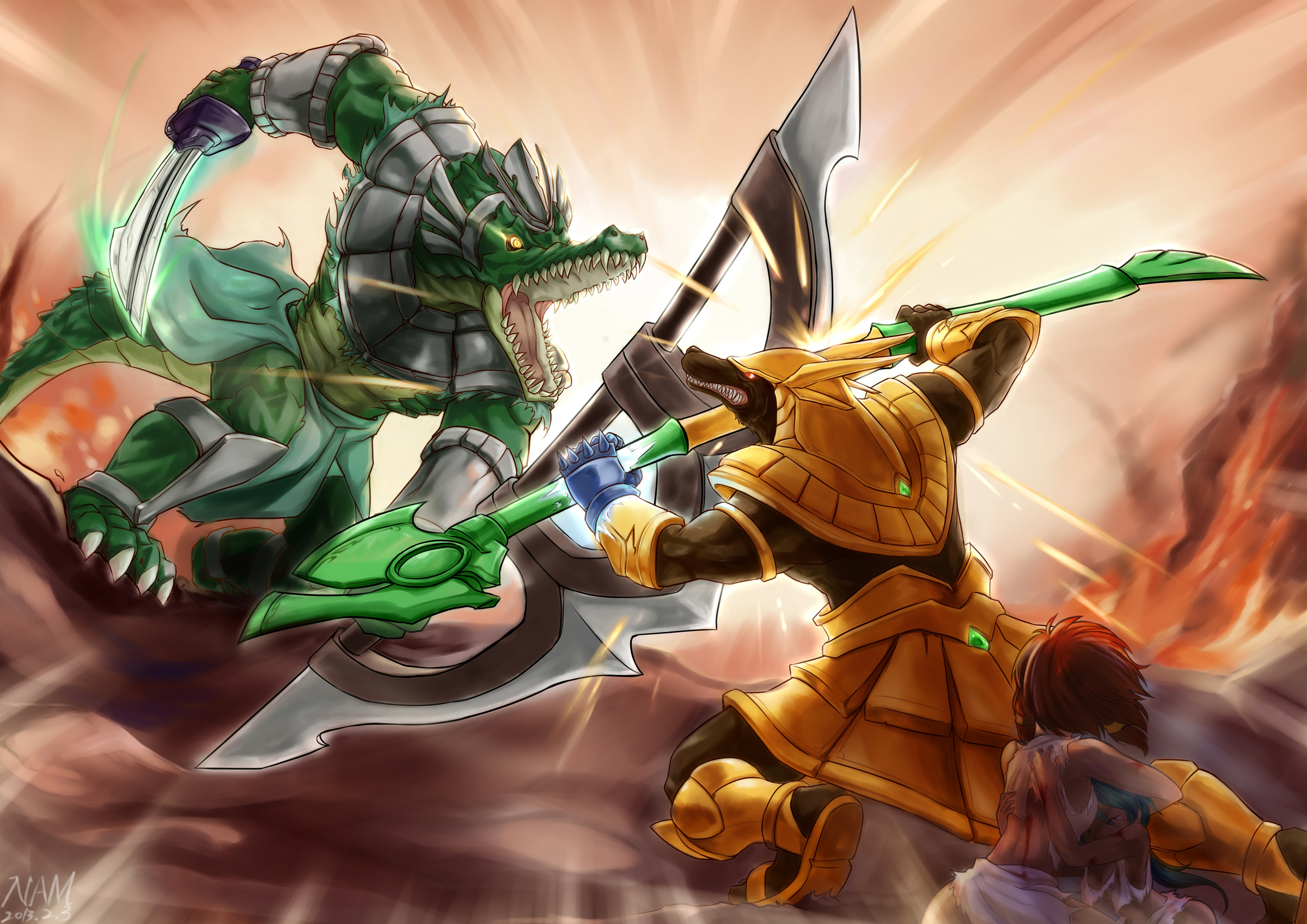 Nasus League Of Legends Wallpaper Nasus Vs Nasus Lol - League Of Legends Nasus Vs Renekton , HD Wallpaper & Backgrounds