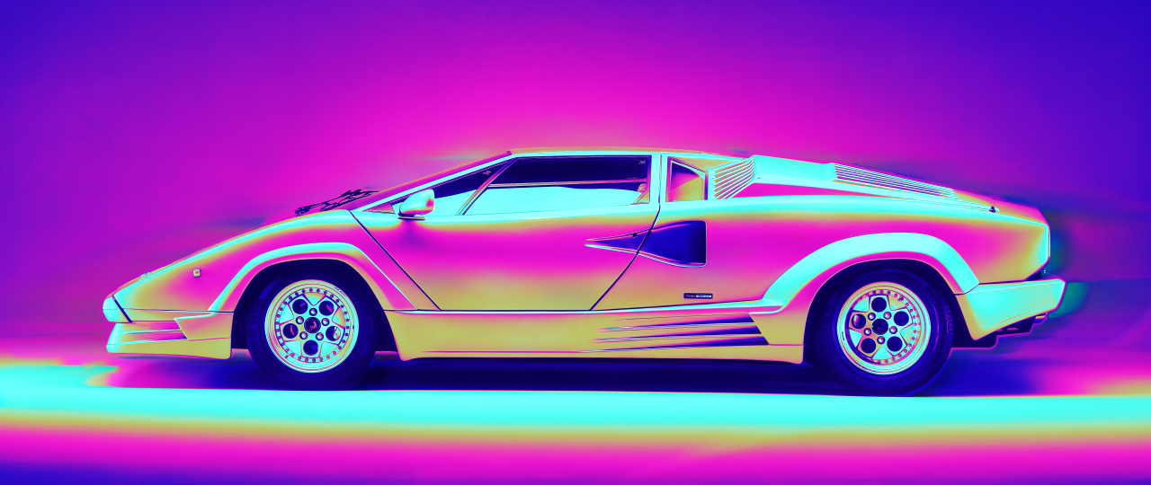 Countach Rainbow Uv [5120×2160] - Lamborghini Countach 25th Anniversary 88 , HD Wallpaper & Backgrounds