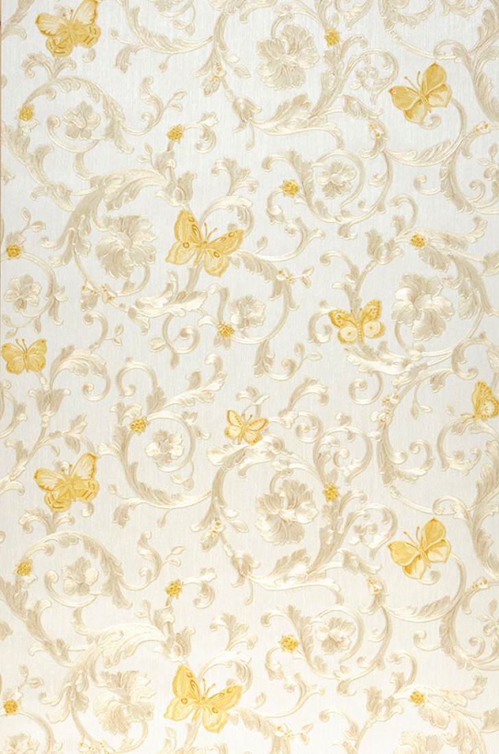 Wallpaper Glory Shimmering Pattern Matt Base Surface - Cream And Yellow , HD Wallpaper & Backgrounds