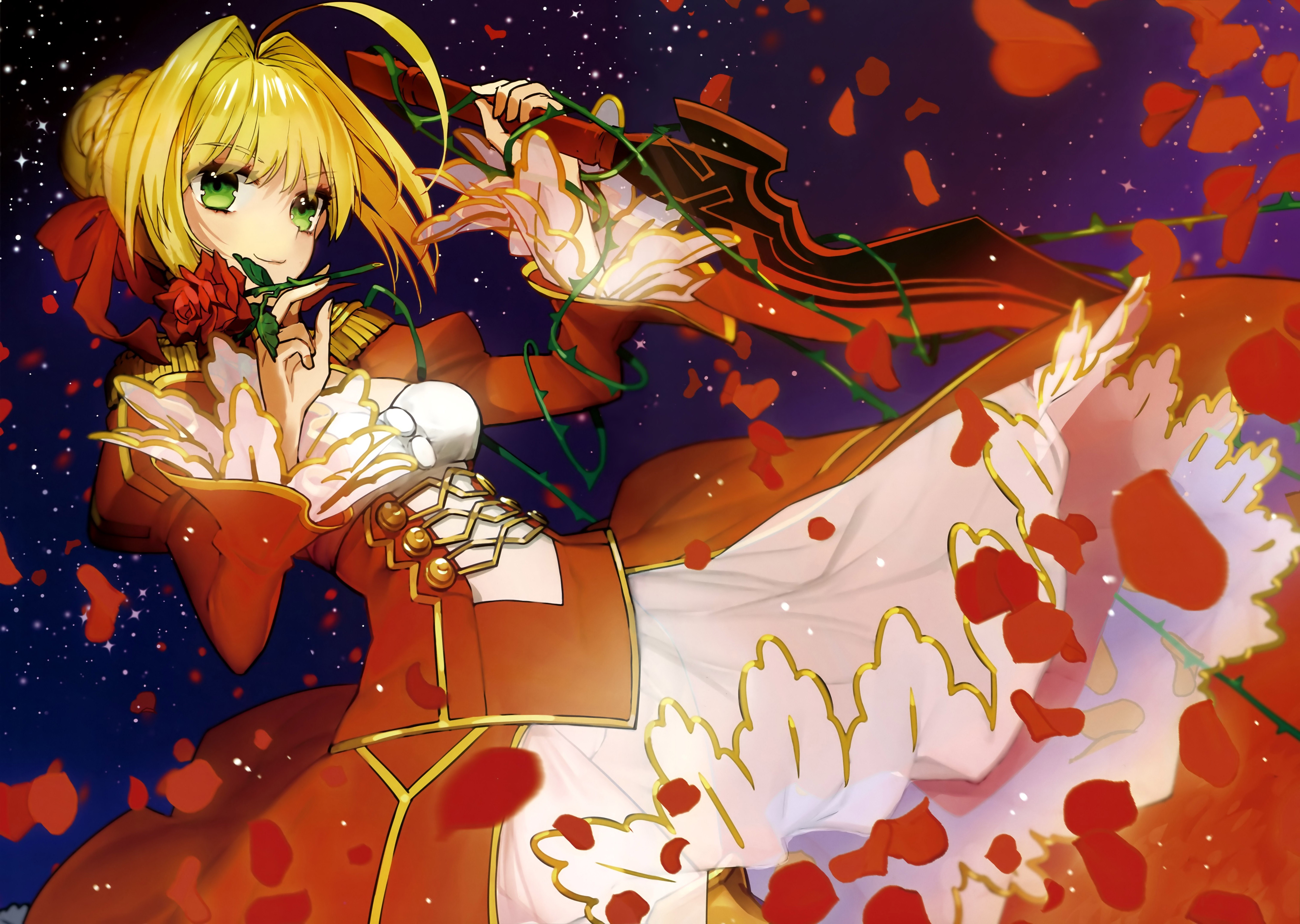 Fate Extra Fate Series Saber Extra Empress Nero Fate Extra Nero Hd Wallpaper Backgrounds Download