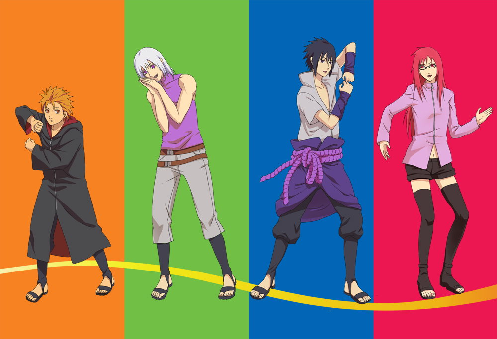 Karin Images Naruto Shippuden Team Taka Hd Wallpaper - Sasuke Karin Suigetsu Juugo , HD Wallpaper & Backgrounds