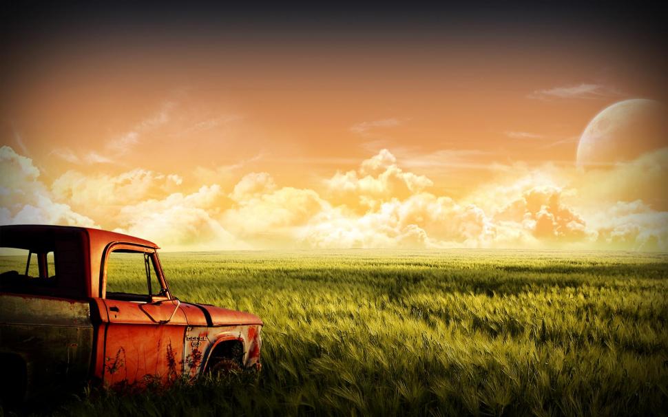 Junk Dodge Cornfield Wallpaper - Old Cars And Nature , HD Wallpaper & Backgrounds