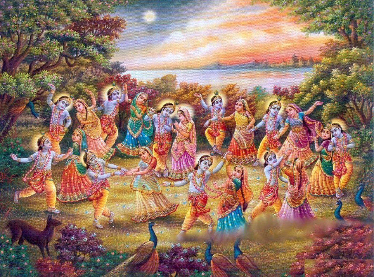 Wallpapers For > Hindu Wallpaper - Happy Holi Images Radha Krishna 2019 , HD Wallpaper & Backgrounds