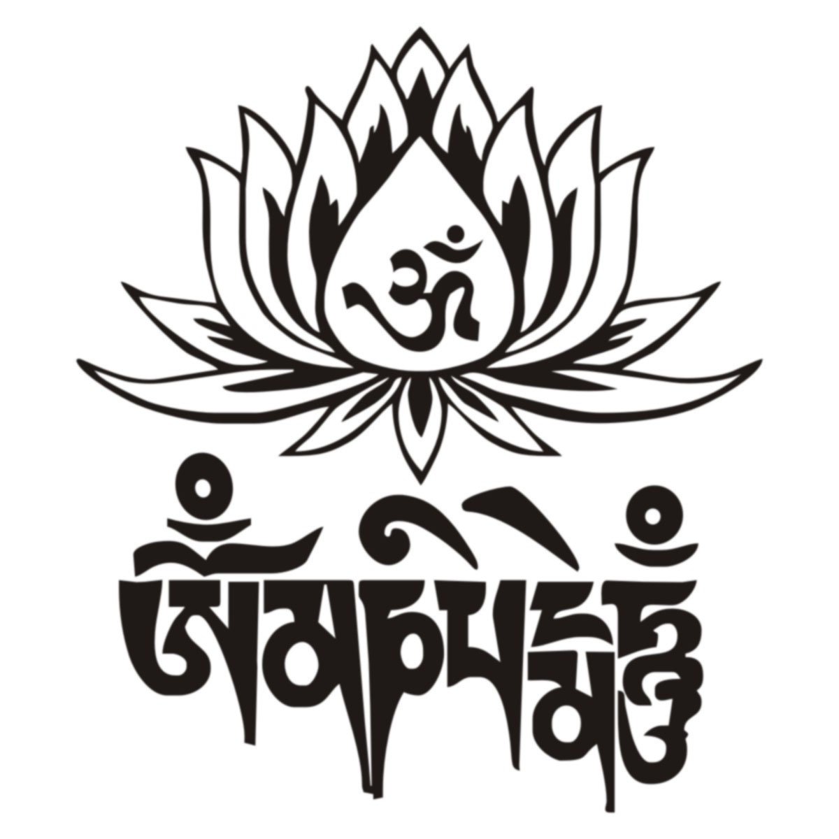 Dctop Yoga Mantra Om Mani Padme Hum Lotus Wall Sticker - Om Mani Padme Hum , HD Wallpaper & Backgrounds
