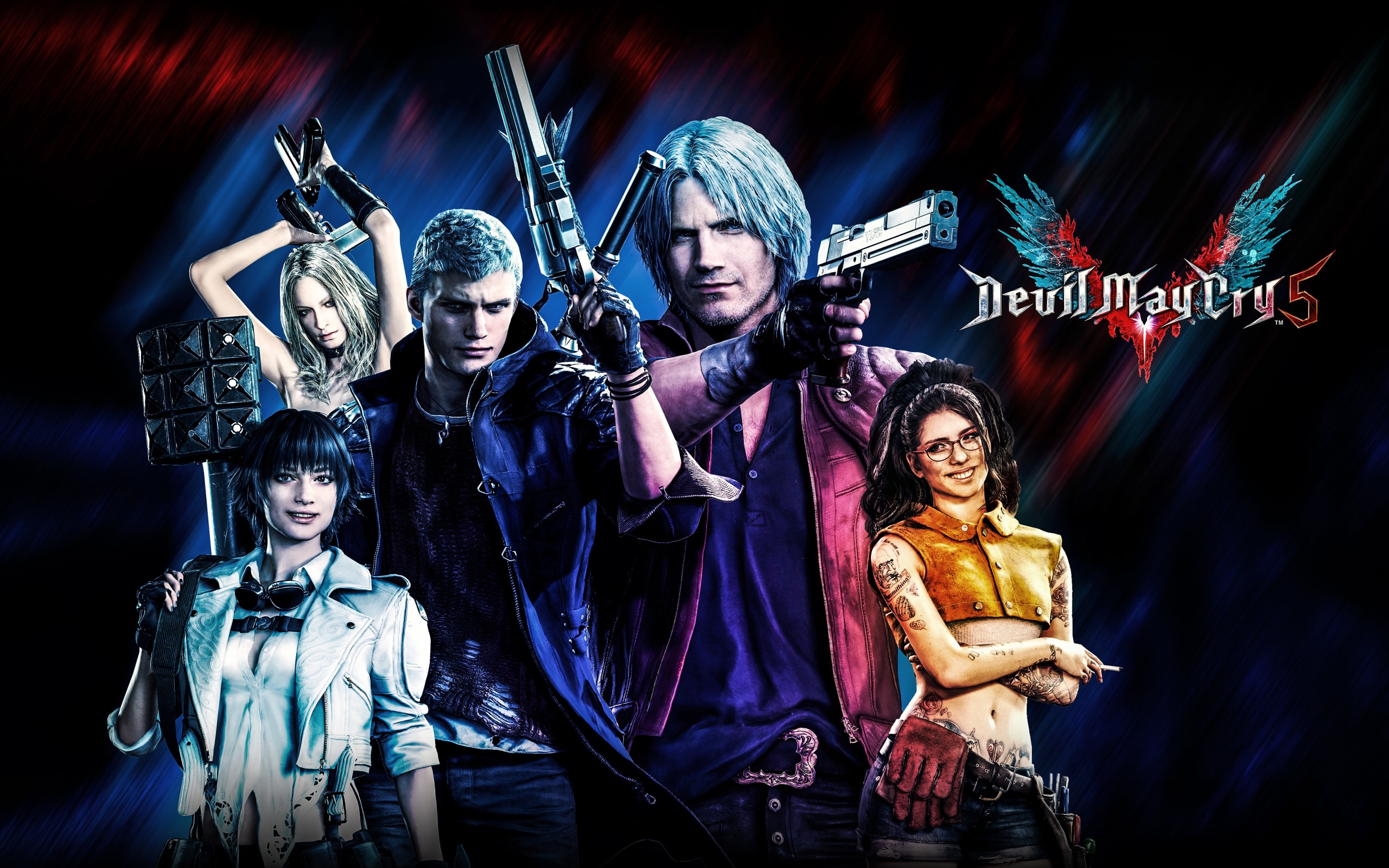 Wallpaper Of Devil May Cry 5, Dante, Lady, Nero, Nico, - Devil May Cry 5 Lady Trish , HD Wallpaper & Backgrounds