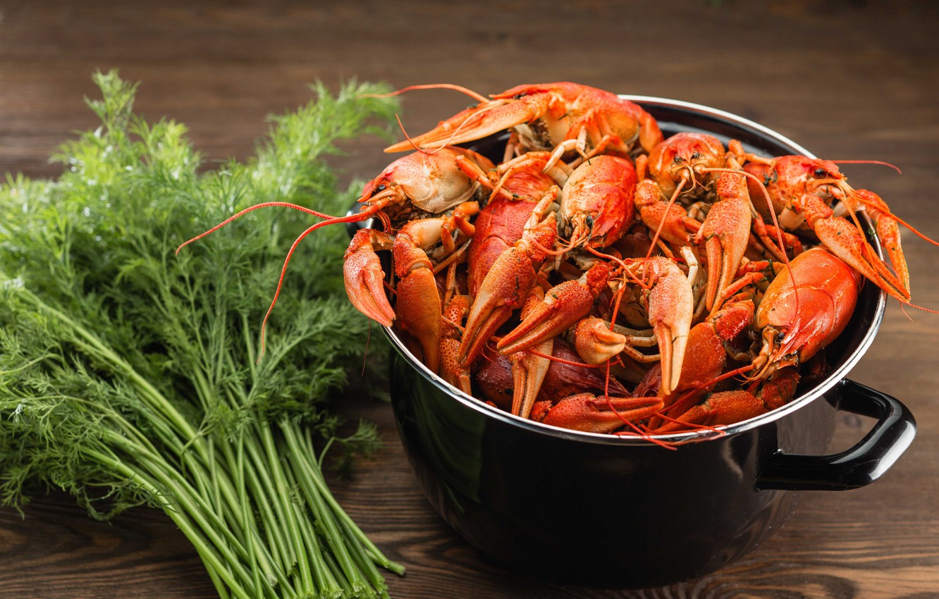 Photo Wallpaper Dill, Cancers, Boiled - Crayfish , HD Wallpaper & Backgrounds