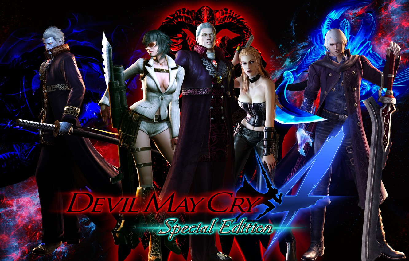 Photo Wallpaper Lady, Nero, Devil May Cry, Dante, Capcom, - Devil May Cry 4se , HD Wallpaper & Backgrounds