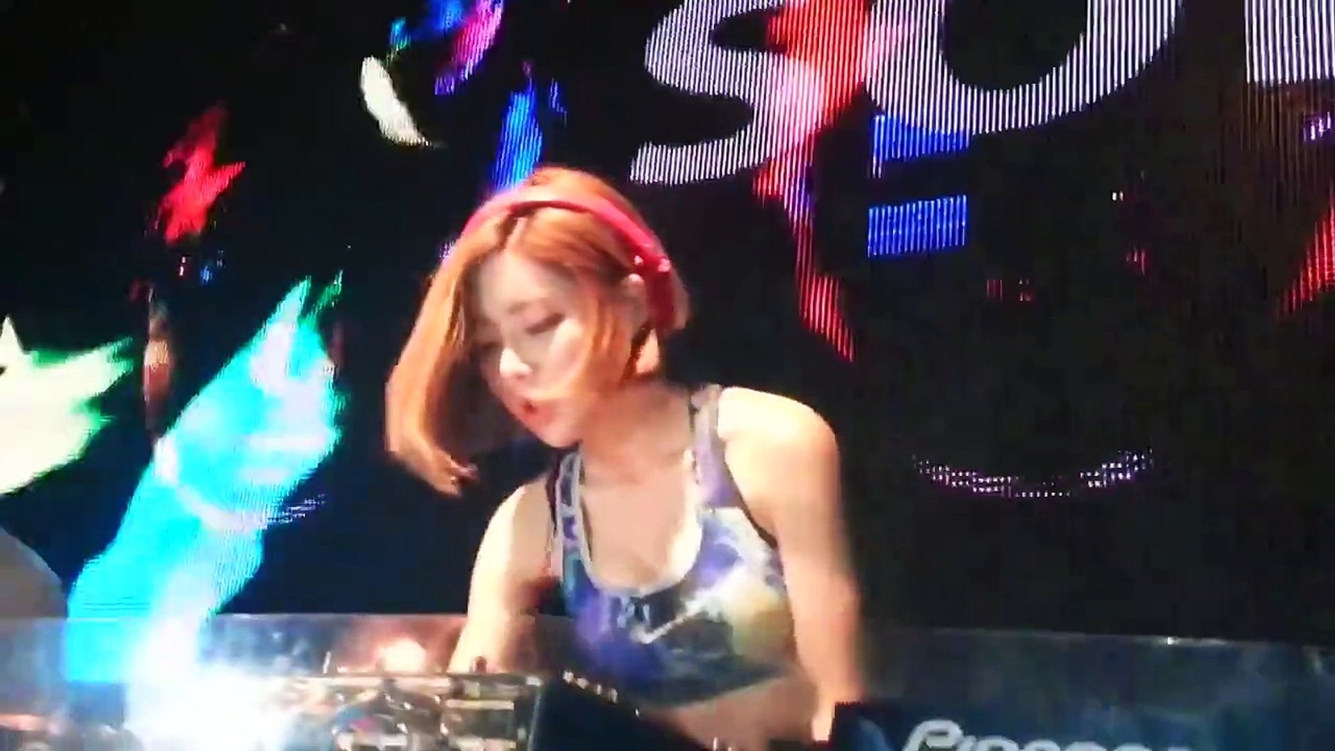 Sexy Cute Korean Dj Girl Dancing New Thang Redfoo Disc Jockey