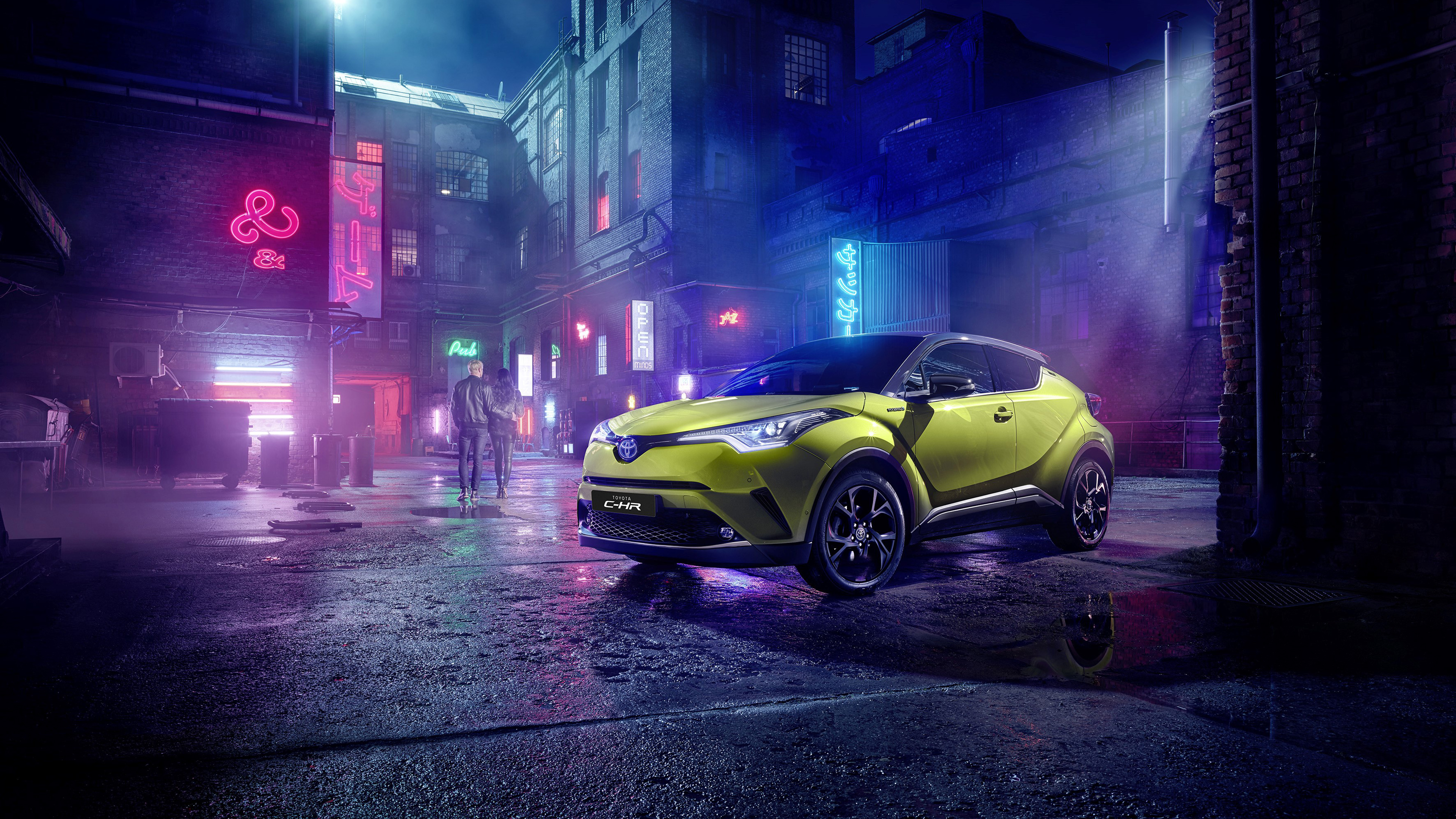 Toyota C-hr Neon Lime Powered By Jbl 2019 4k , HD Wallpaper & Backgrounds