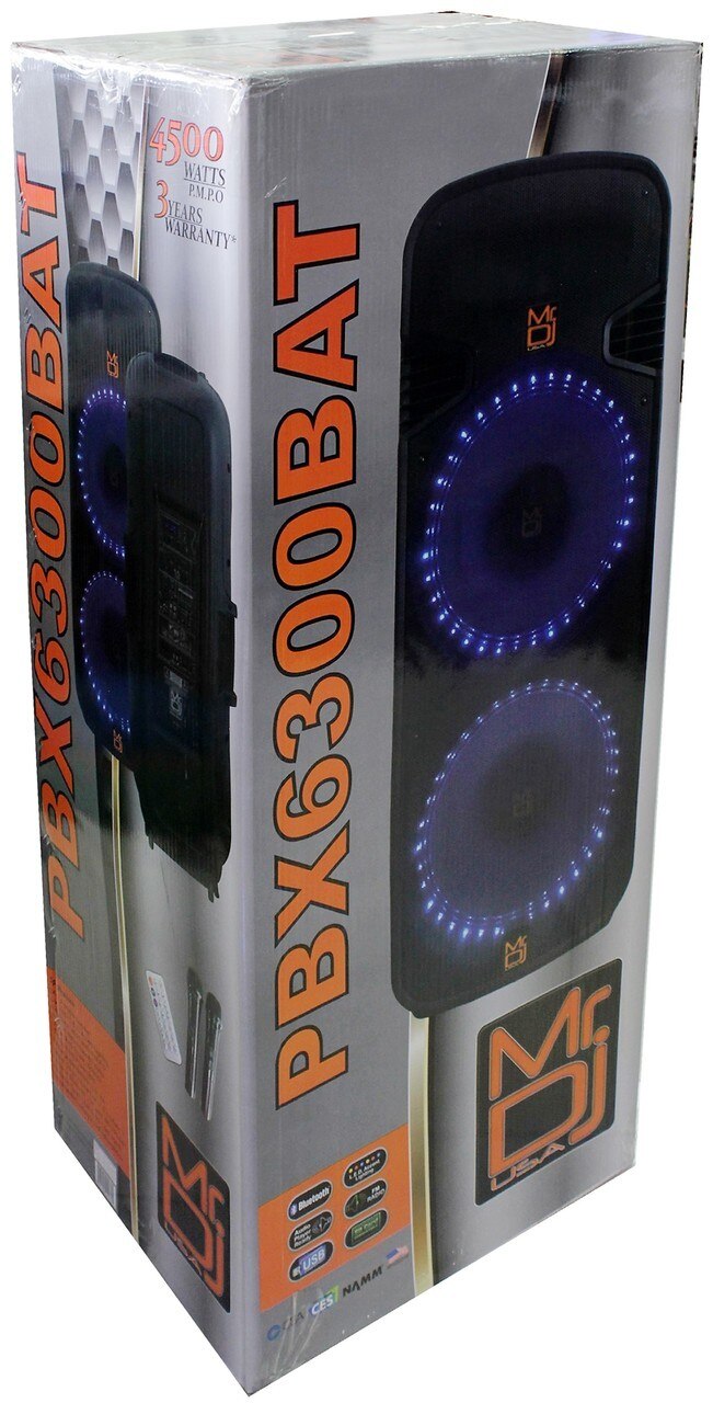 Mr Dj Pbx6300bat Professional Dual 15 Bluetooth Karaoke - Dj Speaker , HD Wallpaper & Backgrounds