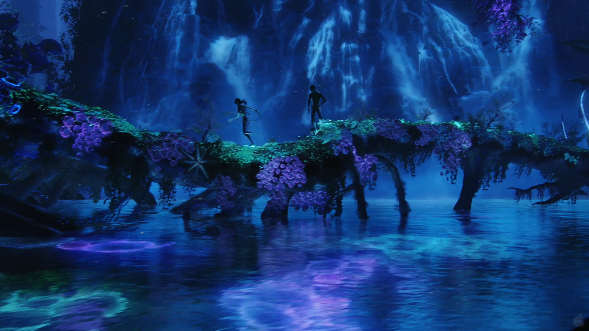 Pandora At Night Over A Lagoon - Avatar Pandora , HD Wallpaper & Backgrounds