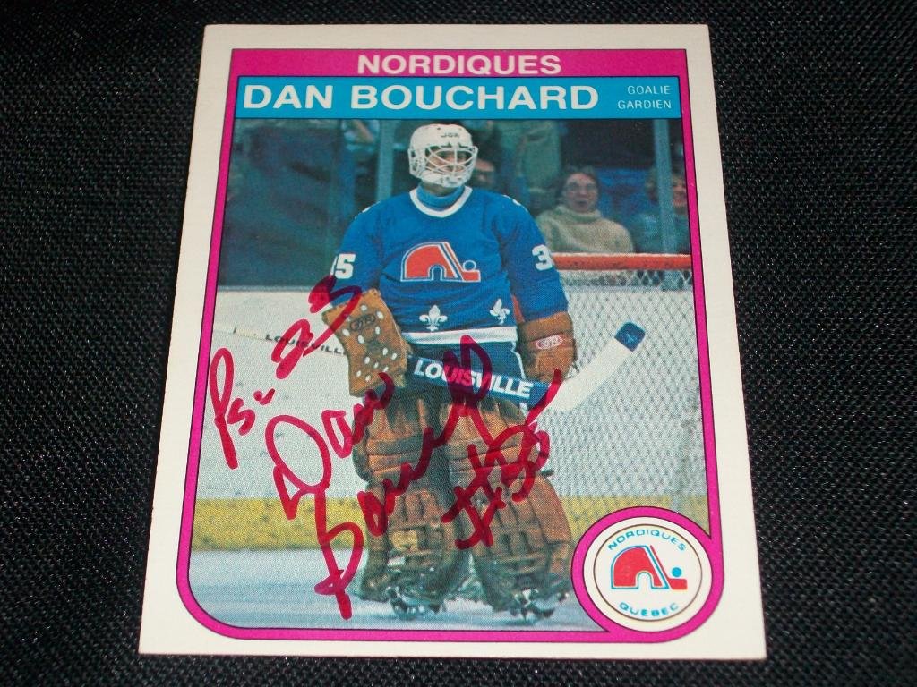 Quebec Nordiques Dan Bouchard Auto Signed 1982/83 Opc - Ice Hockey , HD Wallpaper & Backgrounds
