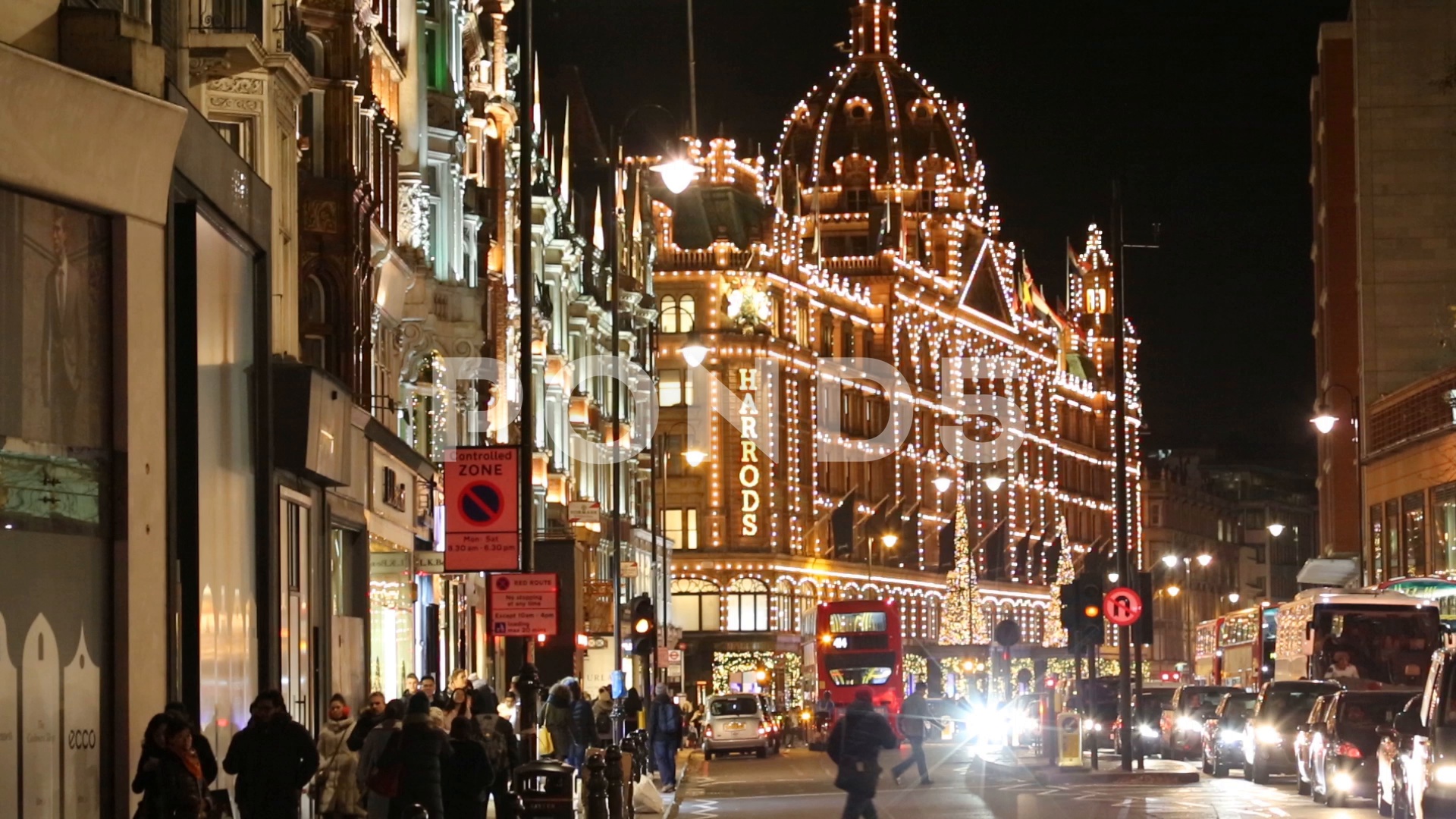 Night View Of Harrods, Most Famous Luxury Store, Department - Urban Area , HD Wallpaper & Backgrounds