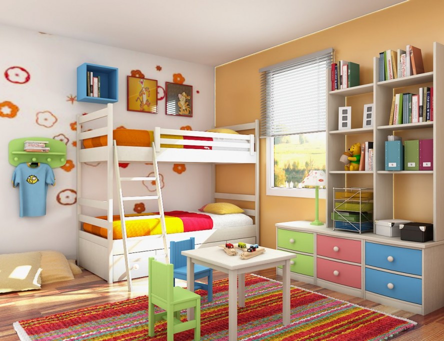 Beautiful Kids Bedroom Ideas Floral Wallpaper Loft - Kids Room , HD Wallpaper & Backgrounds