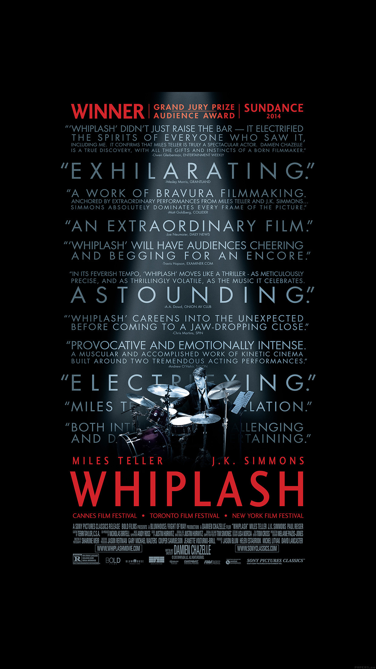 Download Wallpaper With Inspirational Quotes- My Favorite - Whiplash Film Poster , HD Wallpaper & Backgrounds