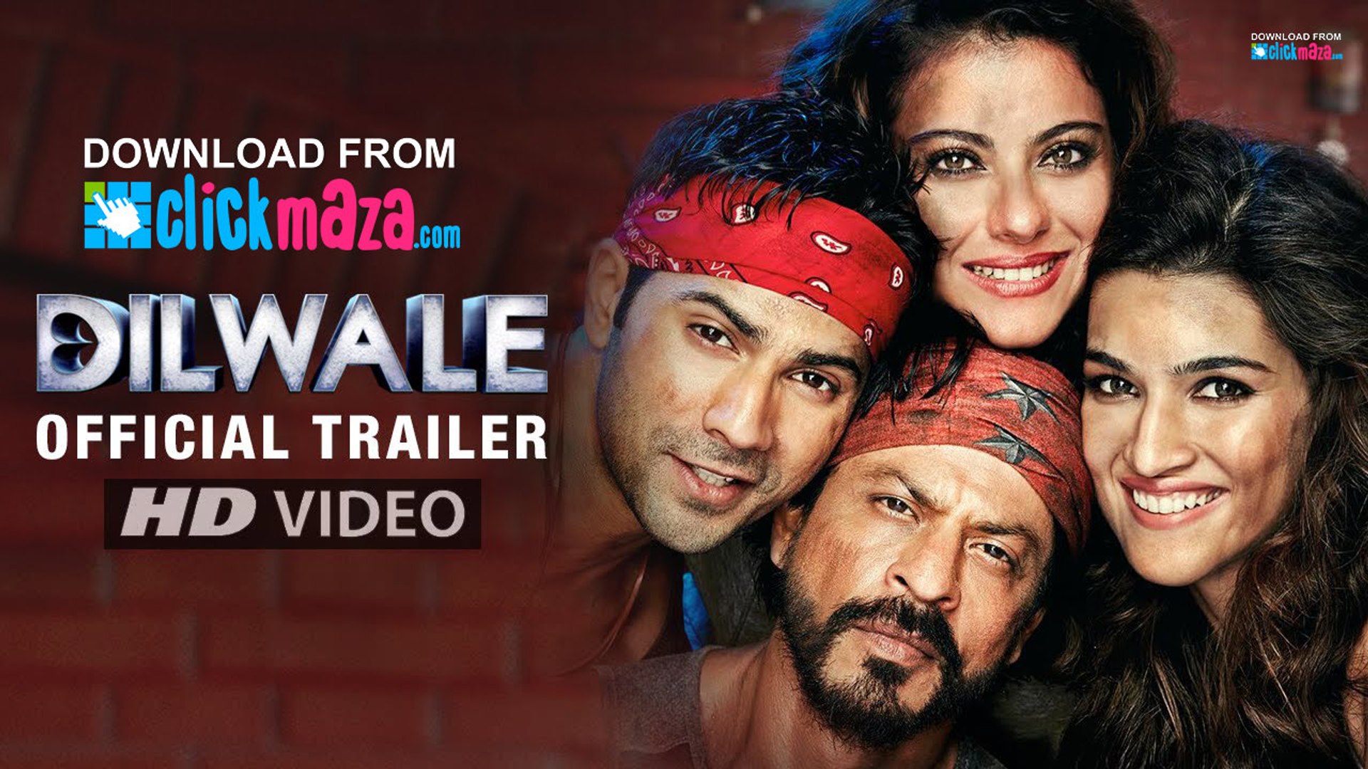 Kajol, Shah Rukh Khan, Varun Dhawan, Kriti Sanon - Dilwale New Movie , HD Wallpaper & Backgrounds