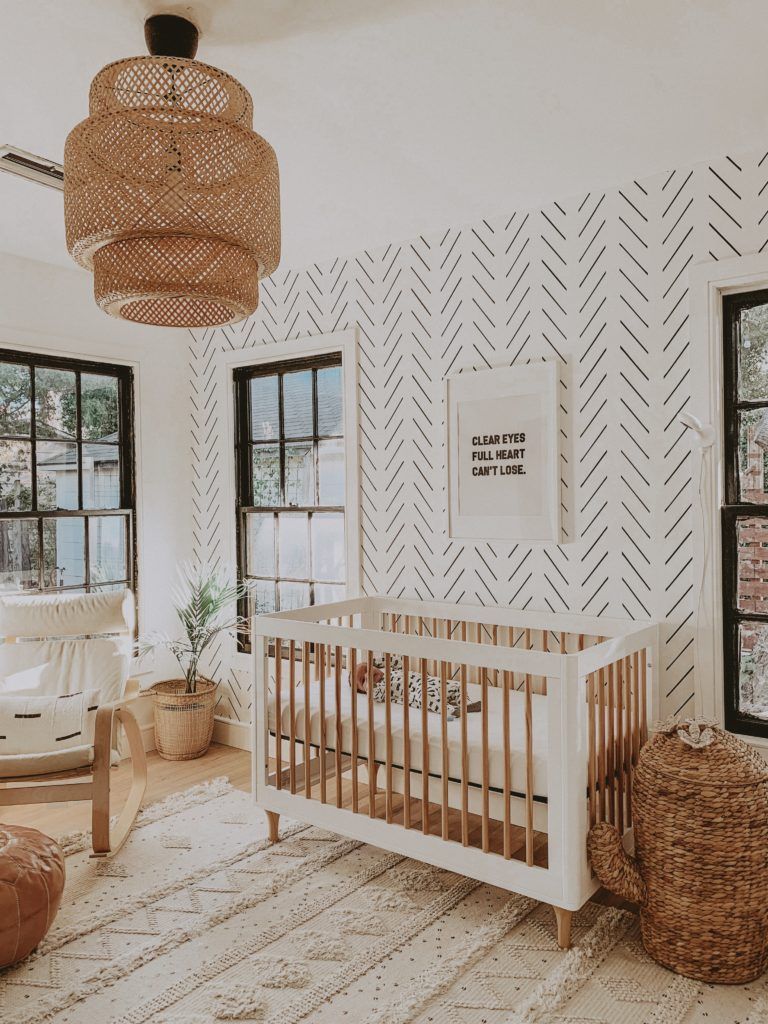 I Had Always Envisioned A Very Gender Neutral Nursery, - Black White Wood Nursery , HD Wallpaper & Backgrounds