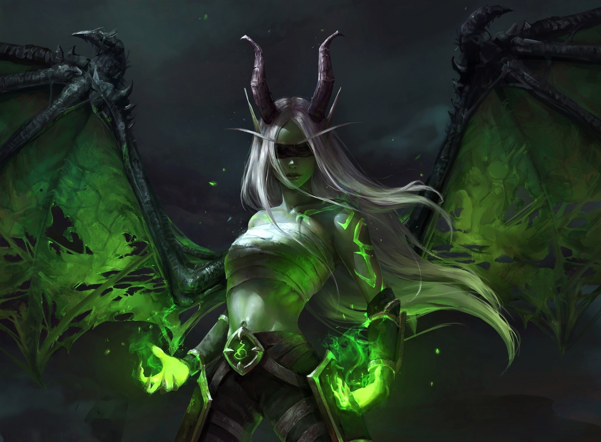 Wallpapers Id - - Wow Demon Hunter Fan Art , HD Wallpaper & Backgrounds