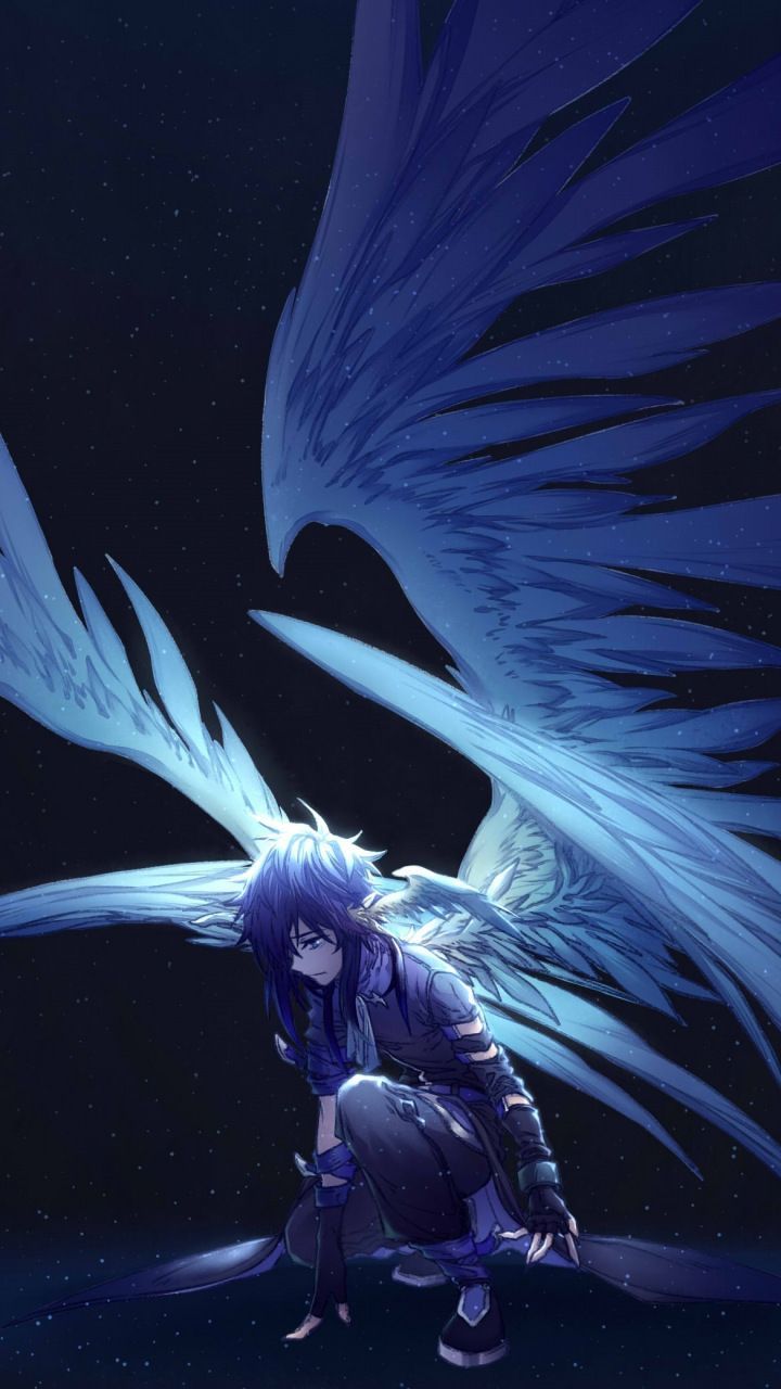 Dark Big Wings Angel Fantasy Anime 720 1280 Wallpaper Anime