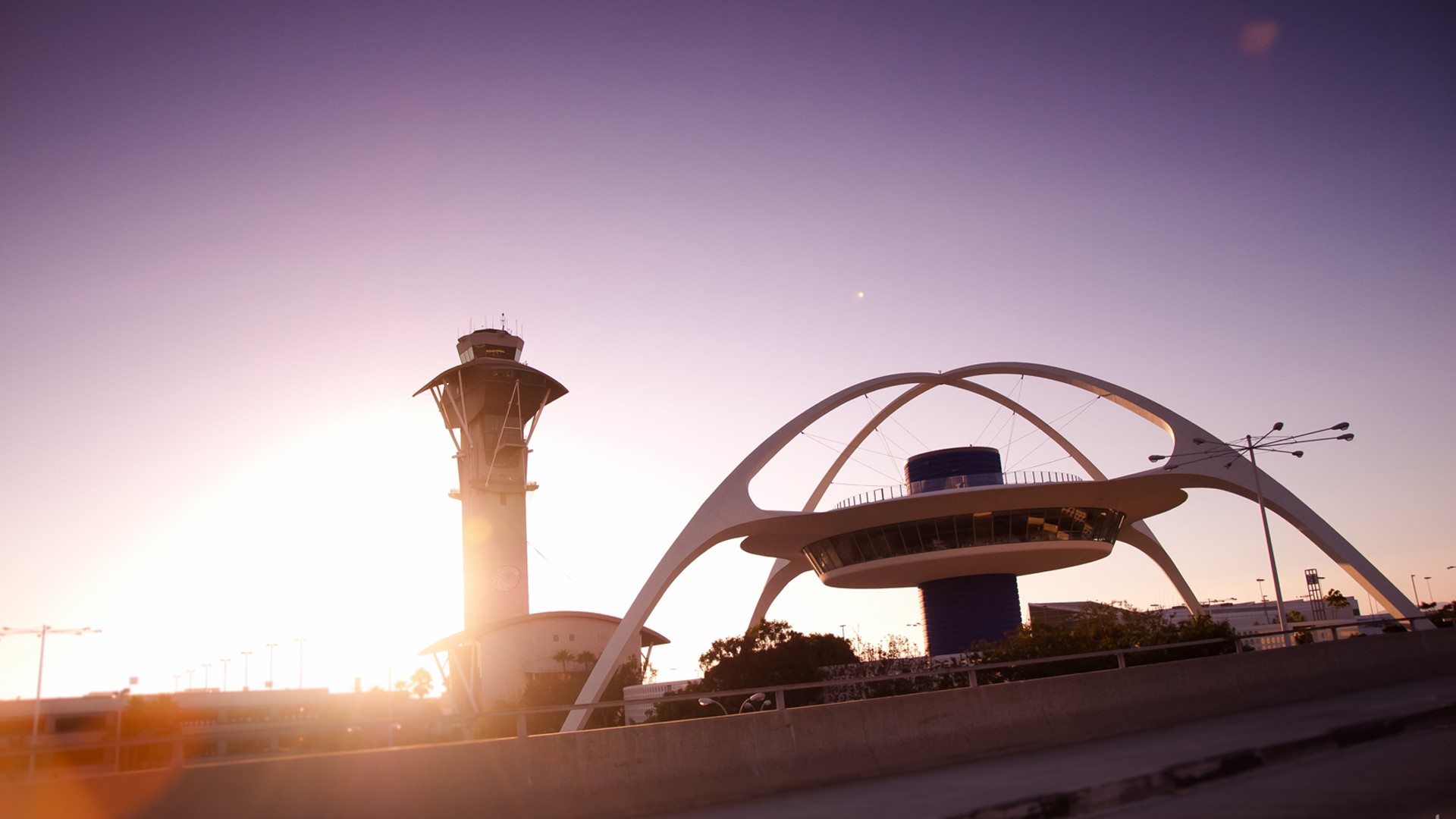 Airport Sunset Los Angeles Lax Photography Wallpaper - Lax Sunset , HD Wallpaper & Backgrounds