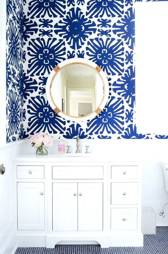 Best Bathroom Wallpaper Images On Blue Light - Quadrille China Seas Sigourney , HD Wallpaper & Backgrounds