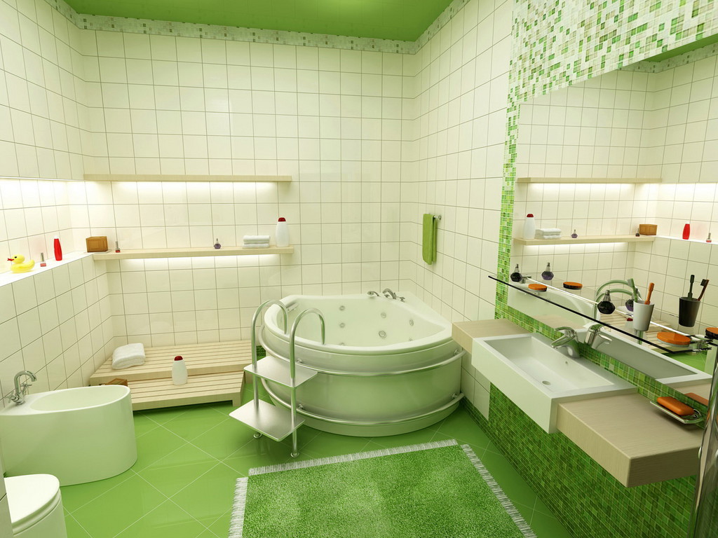 Bathroom Wallpaper Decorating Ideas Renovations - Bathroom With Carpet Floor , HD Wallpaper & Backgrounds
