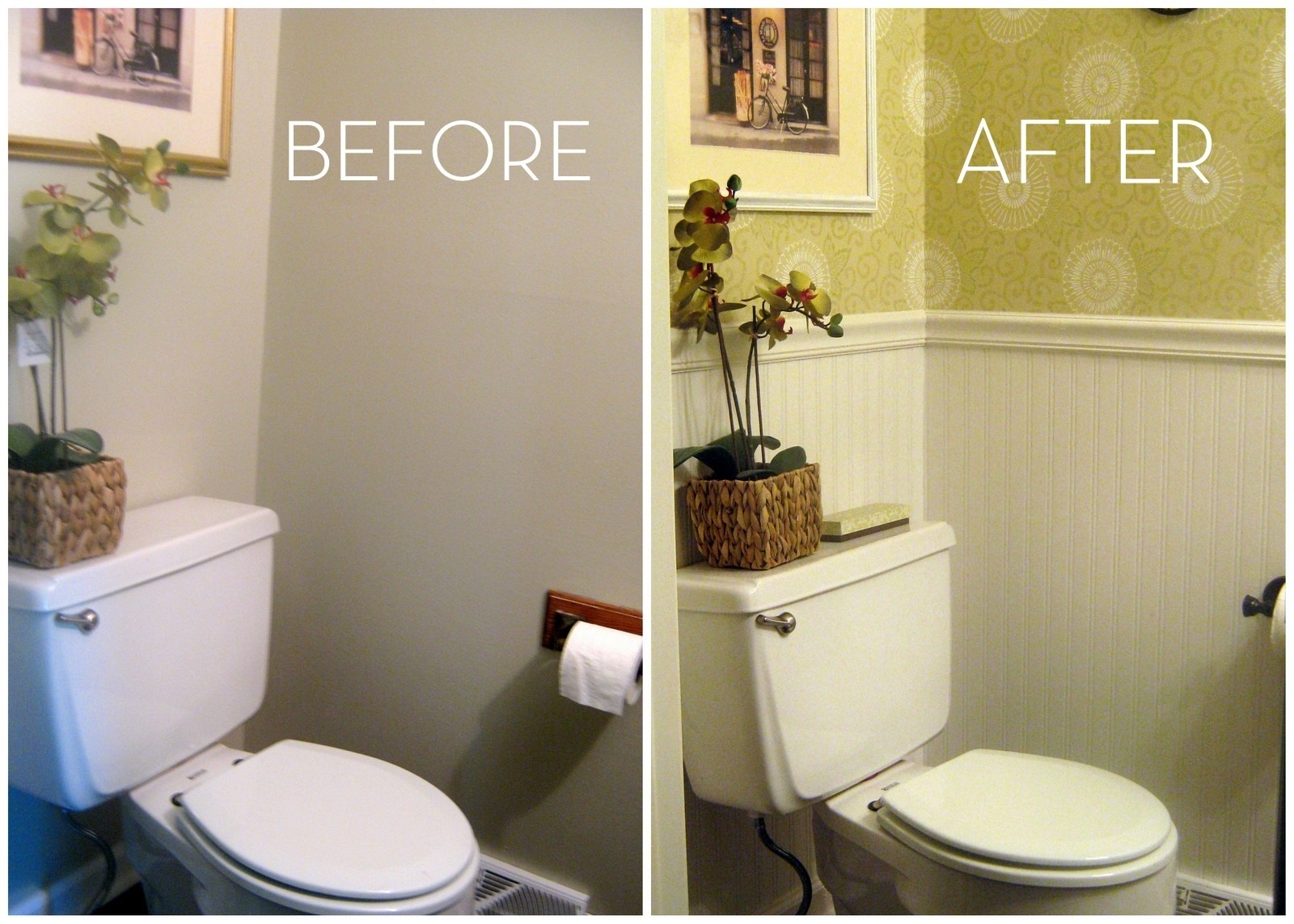 Open Floor Effect Classic And Rustic White Best 25 - Half Bathroom Ideas , HD Wallpaper & Backgrounds