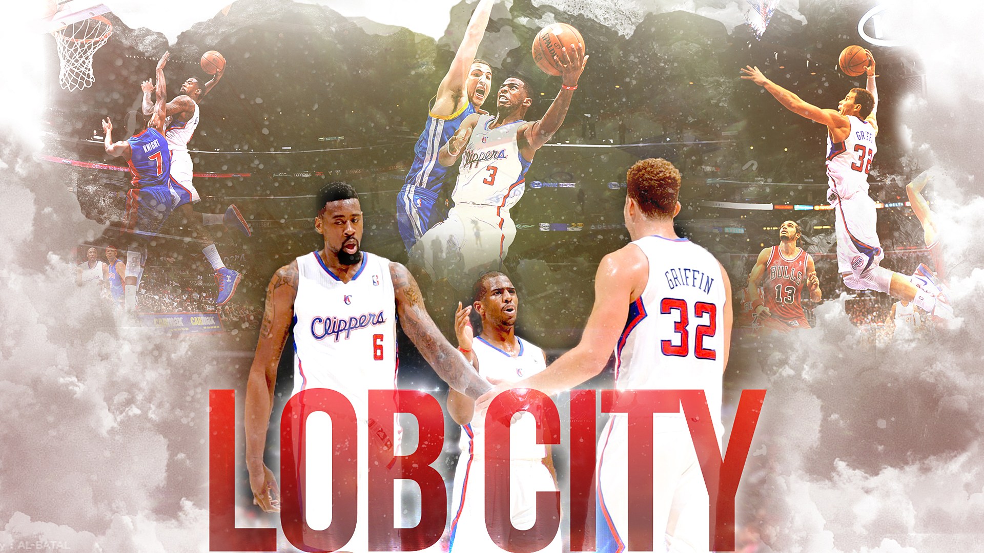 Los Angeles Clippers Deandre Jordan Chris Paul Blake - Los Angeles Clippers Edit , HD Wallpaper & Backgrounds