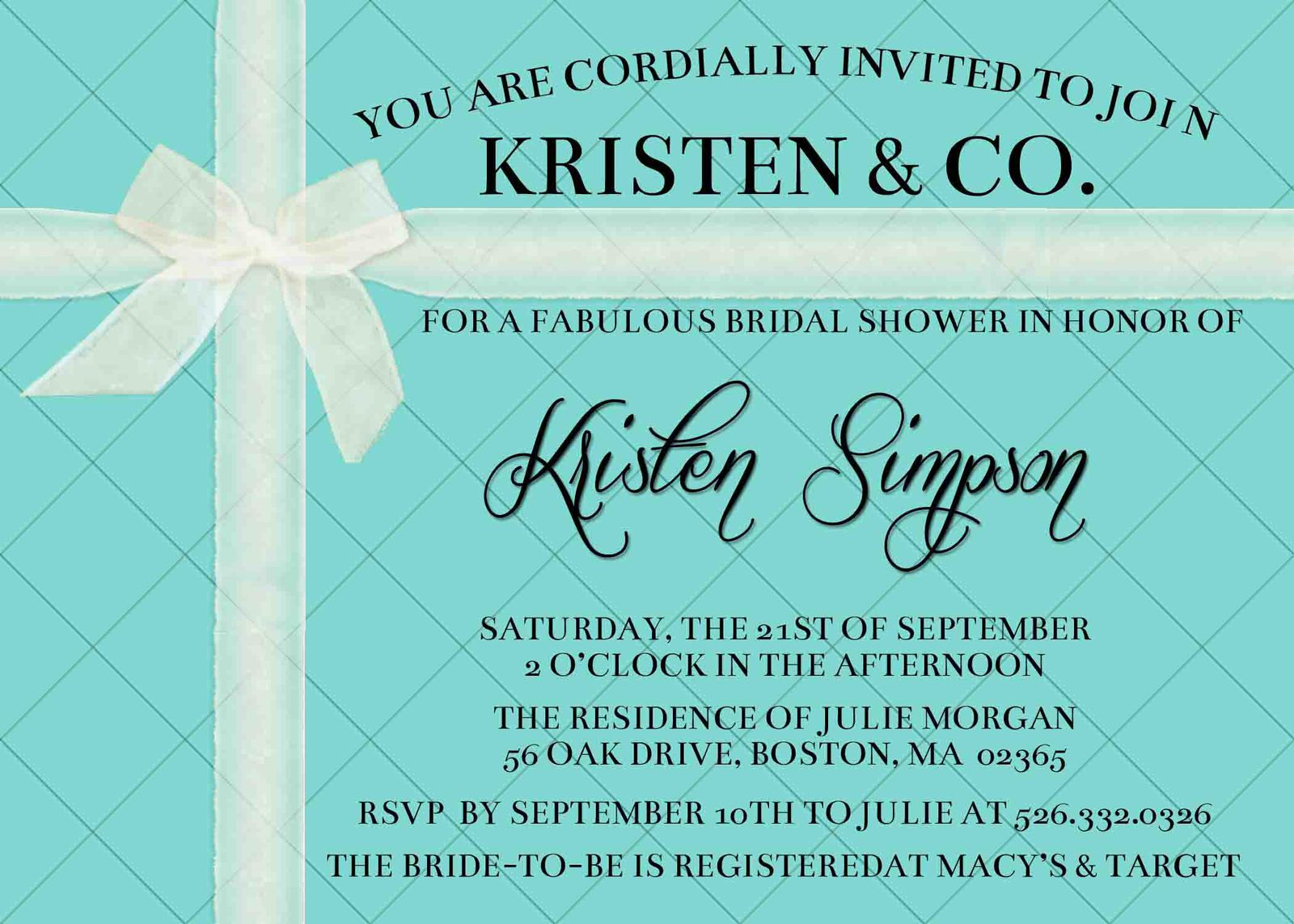 Co Birthday Invitations -tiffany Amp Co Bridal Shower - Baby Shower , HD Wallpaper & Backgrounds