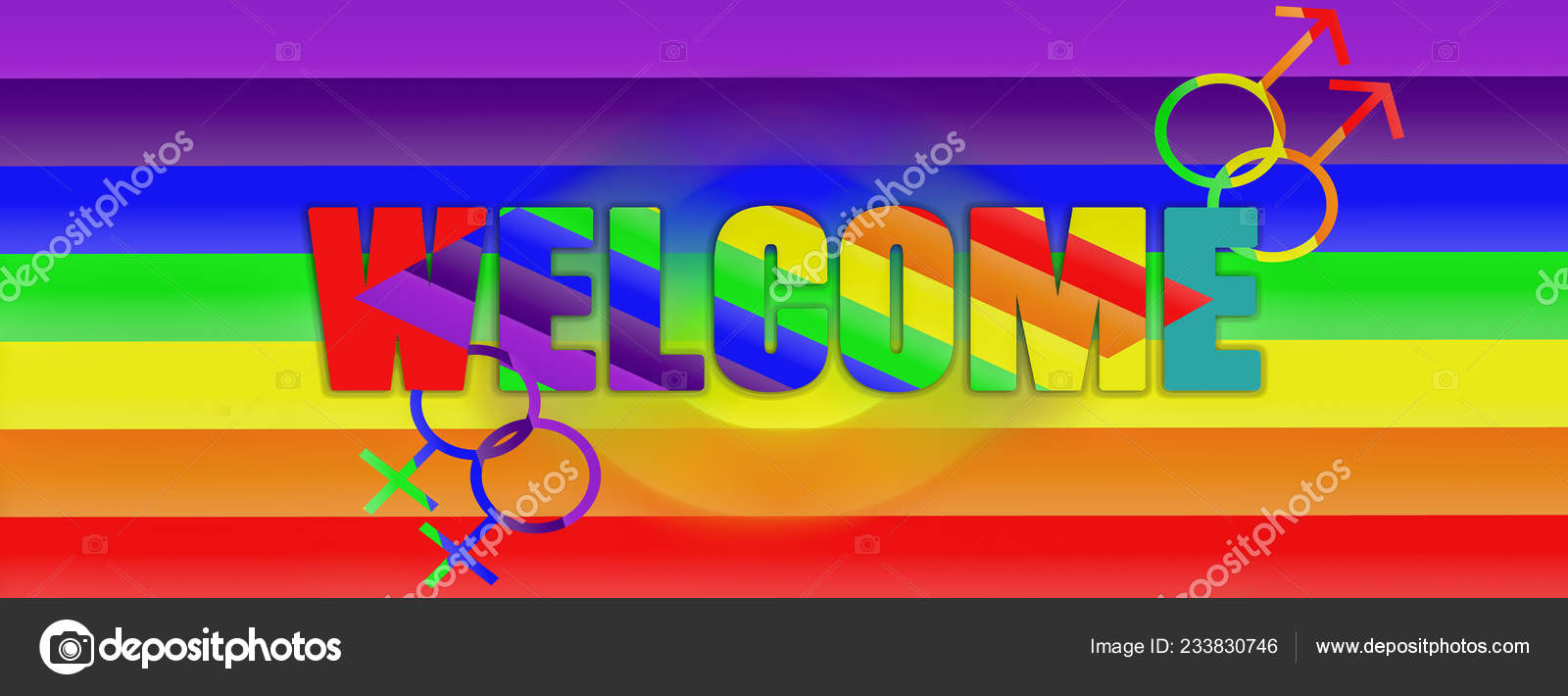 Lgbt Concept Rainbow Symbols Of Welcome, Rights And - Graphic Design , HD Wallpaper & Backgrounds
