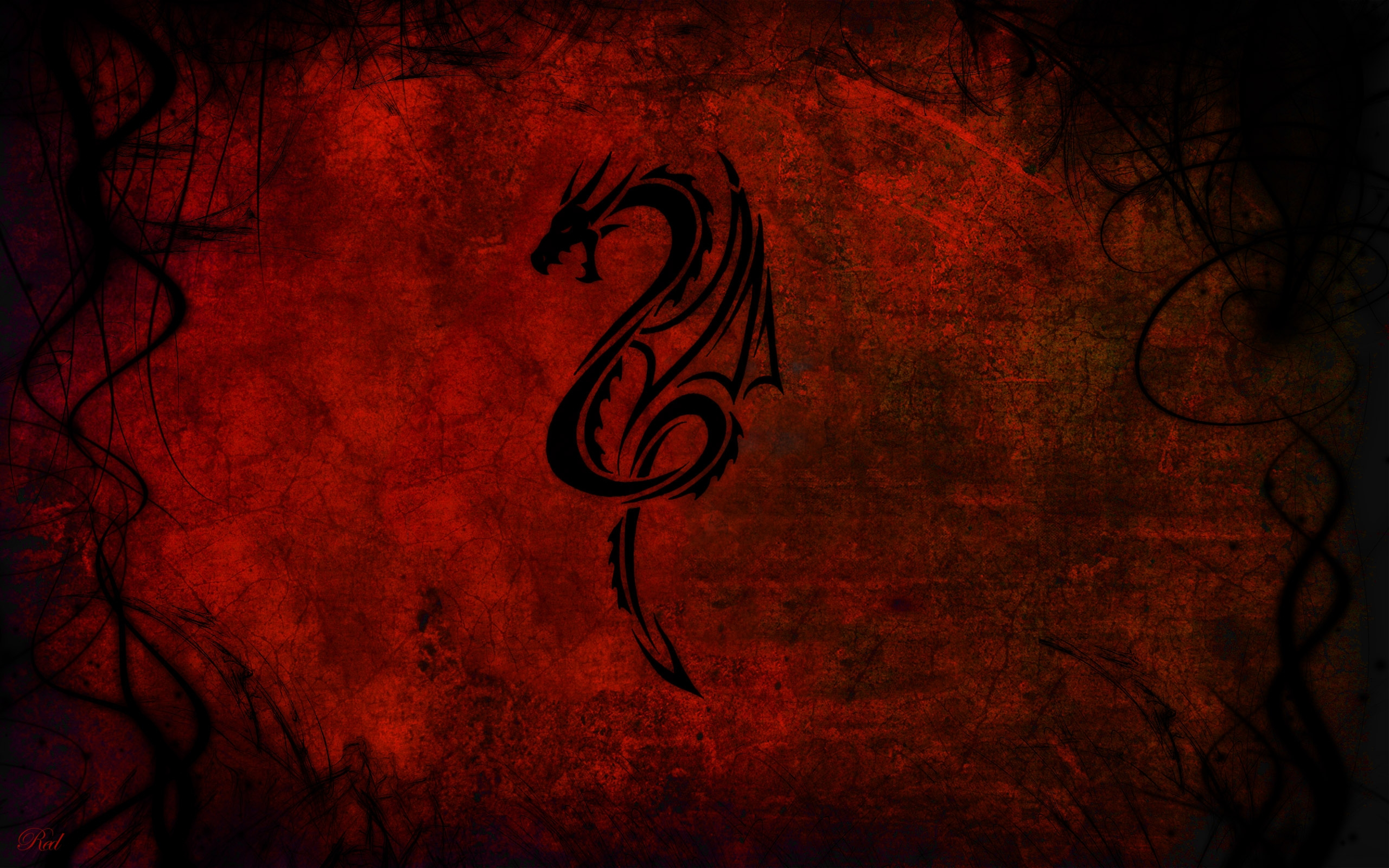 Msi Wallpaper 4k - Black Dragon Red Background , HD Wallpaper & Backgrounds